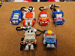 Transformers 40th Anniversary Figural 3D Bag Clip Open New Lot of 6 - Picture 1 of 7
