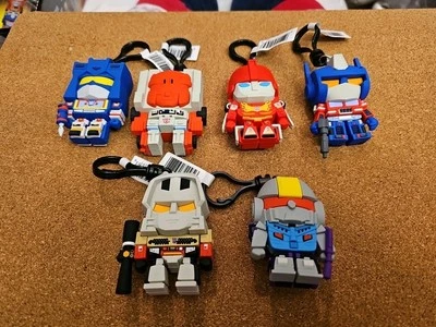 Transformers 40th Anniversary Figural 3D Bag Clip Open New Lot of 6 - Image 1 of 4