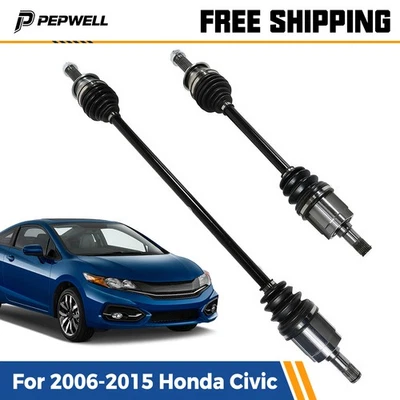 Pair Front CV Axle Shaft Fit for 2006 2007-2013 Honda Civic L4 1.8L Auto Trans Foto 1 de 4