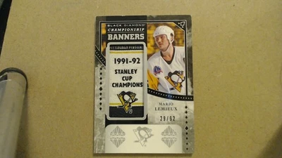 2016-17 Black Diamond Championship Banners Mario Lemieux 29/92 - Image 1 of 2
