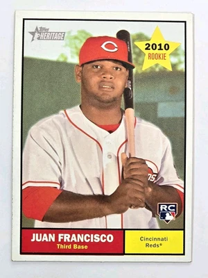 2010 Topps Heritage Juan Francisco Rookie #Cincinnati Reds #287 - Image 1 of 2