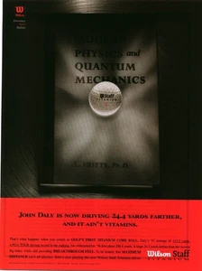1997 PRINT AD - WILSON GOLF AD - WILSON STAFF TITANIUM GOLF BALL AD - JOHN DALY - Picture 1 of 1