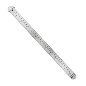 Righello da Disegno Cromato 12 Pollici Acciaio Inox Strumento di Misura Multiuso - Foto 1 di 7