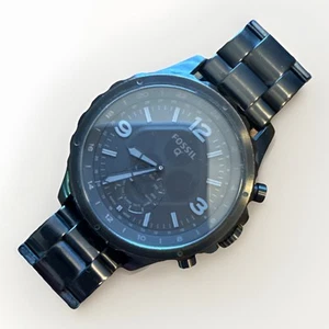 FOSSIL Watch Digital Black with Metal Band NDW2A - Picture 1 of 5