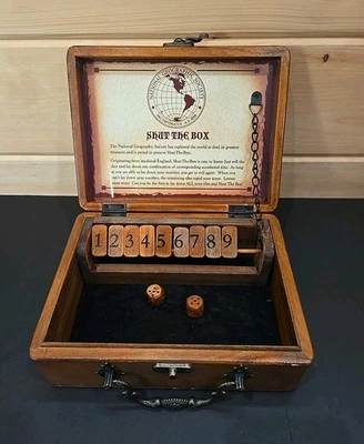 Shut the Box Vintage Dice Game National Geographic Classic Collection Edition - Image 1 of 4