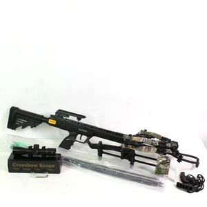 CenterPoint Sniper XT390 Crossbow With Camouflage Limbs and Accessories - Picture 1 of 15
