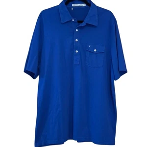Camisa polo para jugadores de algodón Criquet con bolsillo en el pecho azul real talla XL Austin, Texas - Imagen 1 de 7