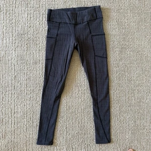 Pact Organic Leggings Damen XS Fischgrät grau Seitentaschen Bio Baumwolle - Bild 1 von 10
