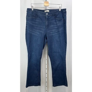 J. JILL Denim Smooth Fit Barely Boot Cut Jeans Zip Fly Stretch Denim Blau 18 - Bild 1 von 11