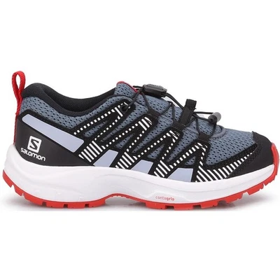 Salomon XA PRO V8 Niños Tenis para Correr Clima Tormentoso Zen Azul Goji Berry 4 Foto 1 de 4
