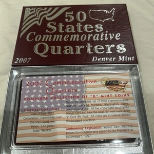2007 50 State Quarter Collection - 5 Coin Set - Denver Mint - Picture 1 of 2