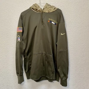 Nike Denver Broncos Hoodie Mens XL Green NFL Salute to Service USA Camo Pullover - Picture 1 of 12