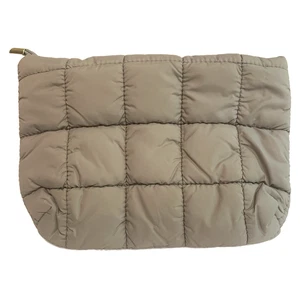 Tarte gesteppte gefütterte Kosmetik Make-up Tasche schiefergrau 10 x 7 Zoll NEU - Bild 1 von 8