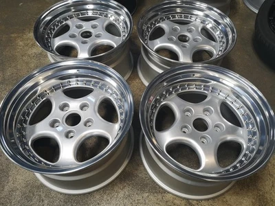 17" NEW 3-piece RH P 3.6 17x10 +15 / 17x8.5 +21 PORSCHE 911 Turbo 930 speedline - Image 1 of 4