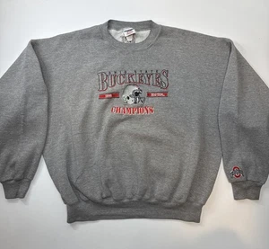 Vintage 90s Ohio State Buckeyes Mens Crewneck Sweatshirt Big Ten Champions XL - Picture 1 of 8