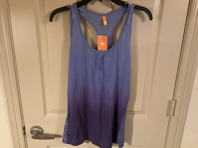 Женские Lucy Namaste Burnout Tank Blue Purple Sz Medium NEW - Изображение 1 из 4