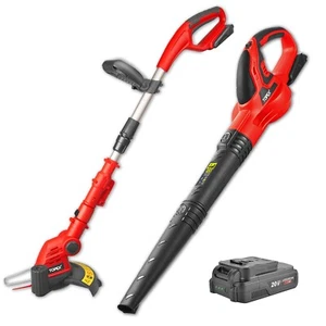 TOPEX 20V Cordless leaf Blower and Grass Trimmer Combo Kit w/ Battery - Picture 1 of 12