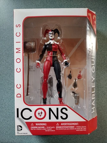 DC Comics Direct Collectibles Icons Authentic Harley Quinn 6" Figure, OPEN Cover