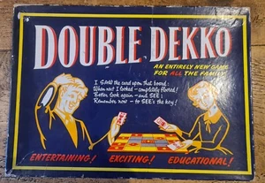 DOUBLE DEKKO GAME DOUBLE DEKKO VINTAGE GAME 100% COMPLETE ARIEL GAMES c1950s - Picture 1 of 12