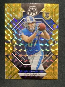 2023 Panini Mosaic Sam LaPorta Yellow Mosaic Prizm Rookie RC #360 Lions - Picture 1 of 2