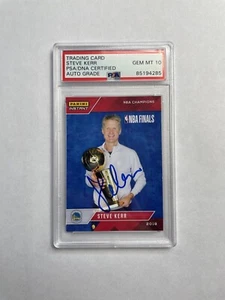 Steve Kerr Signed Panini Instant Card PSA/DNA Auto 10 Warriors 2018 NBA Champ - Picture 1 of 2