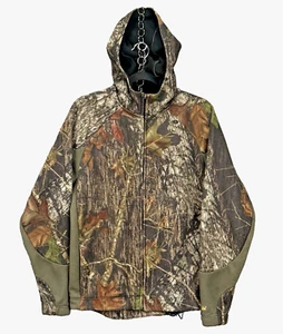 Gamehide Mid Weight Hunting Jacket Hoodie Men M Camo Waffle Knit Full Zip Logo - Picture 1 of 13