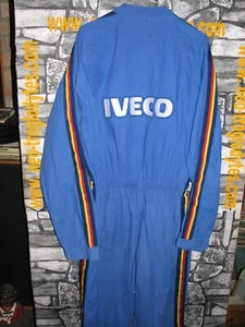 Vintage Iveco Fiat formula 1 racing team squadra corse mechanic cotton jacket 70 - Imagen 1 de 3