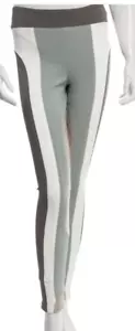 Pristine Marc Jacobs Gray off white leggings riding pants with leather patch 4 6 - Picture 1 of 5