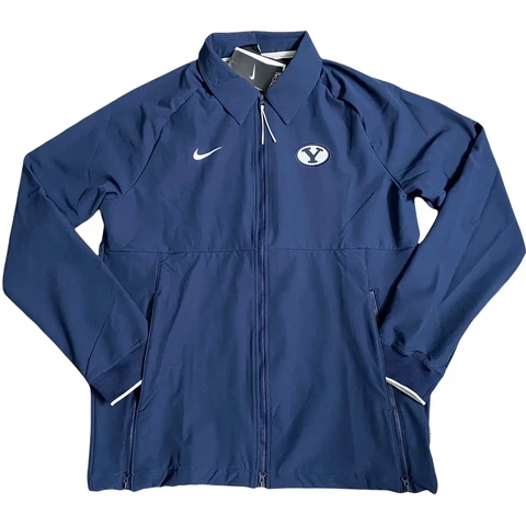Nike BYU Cougars Football Therma Coaches Jacket On Field Navy Men’s Size M Cover
