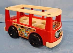 Minibus vintage Fisher Price Little People #141. - Foto 1 di 5