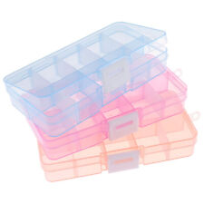 Adjustable 10 Compartment Plastic Storage Box Jewelry Screw Organizer Contai-tz