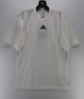 Adidas Shirt Men Small White Jersey Clima365 Soccer 3 Stripes Logo Pullover Y2k
