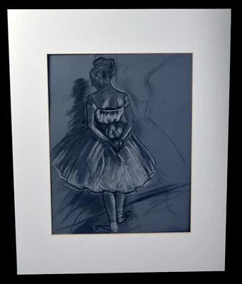 13" Pencil Drawing Amazing Woman Ballerina Pose Dancer Signed Luanne Simpson  - Image 1 of 4