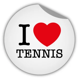 Calcomanía adhesiva para parachoques de coche de tenis I Love - 3"" o 5"" - Imagen 1 de 1