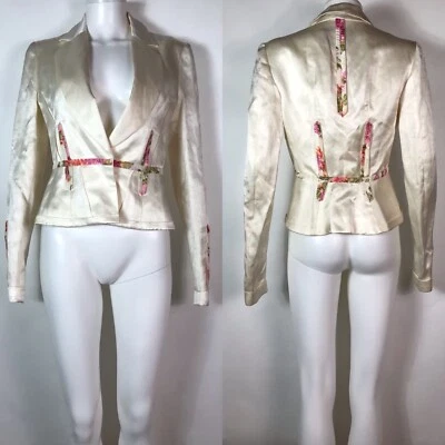 Chaqueta De Colección John Galliano 2007 Marfil Lino S Foto 1 de 4