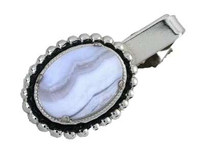 BARRA CLIP CORBATA ENCAJE ÁGATA CABINA COLOR PLATA 1 1/2 PULGADA OVALADO EPTT309/12124 Foto 1 de 3