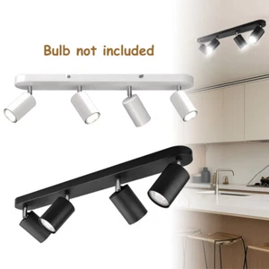 4 Way LED Ceiling Light Rotatable GU10 Spotlights Fitting GU10 Sockets Ceiling - Picture 1 of 13