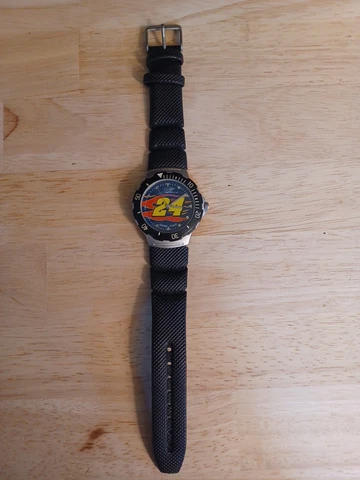 Jeff Gordon 24 Hot Rod Flames Watch, Game Time NASCAR Wristwatch Untested Cover