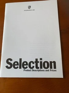 Porsche Selections Products Descriptions & Prices. Effective October 1998. - Picture 1 of 4