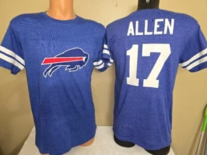 50120 MENS Buffalo Bills JOSH ALLEN "Stripes" Football Jersey Shirt BLUE New - Picture 1 of 1