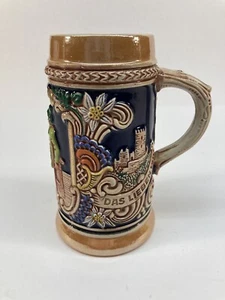 Vintage West German Beer Stein ‘Froh Brim Bier Das Lieben Wir’ Gerz 5 1/2”Tall - Picture 1 of 6