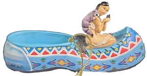 Bradford Exchange Once Upon a Slipper Disney Scarpa Ornamento Pocahontas - Foto 1 di 9
