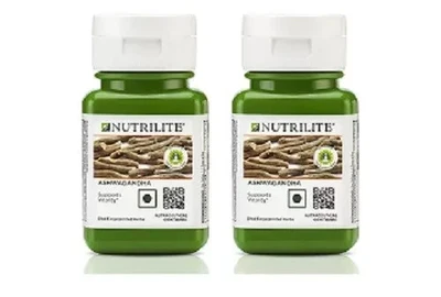 2 Tubs of Amway Nutrilite Ashwagandha 120 Tabs Revitalizes Body & Mind Exp 2028 - Image 1 of 4