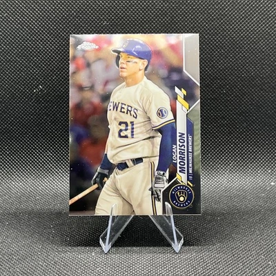 Tarjeta de béisbol Logan Morrison #U-15 2020 Topps actualización cromada Milwaukee Brewers Foto 1 de 2
