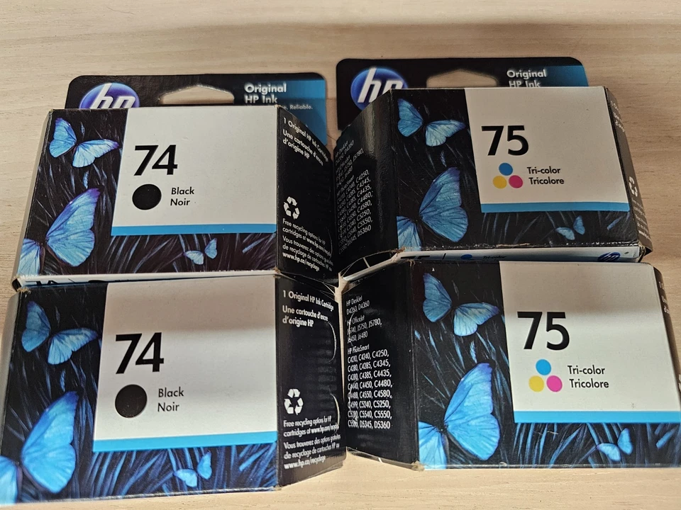 HP 74 negro y 75 tricolor nuevo en caja Foto 1 de 1