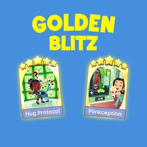 COMBO HUG PROTOCOL + PLINKCEPTION - 5 STAR STICKER GOLDEN BLITZ MONO GO EVENT - Picture 1 of 1