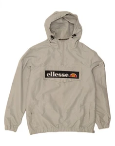 Chaqueta anorak con capucha gráfica para hombre ELLESSE UK 40 grande gris poliéster AA13 - Imagen 1 de 5