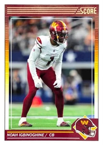 2024 Score Football CTNW #408 Noah Igbinoghene Washington Commanders Custom Card - Picture 1 of 2
