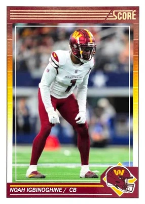 2024 Score Football CTNW #408 Noah Igbinoghene Washington Commanders Custom Card - Image 1 of 2