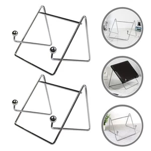 2 Pcs Support Tablette Ordinateur Portable pour Lit Bureau Support Ordinateur Portable Métal - Photo 1/12